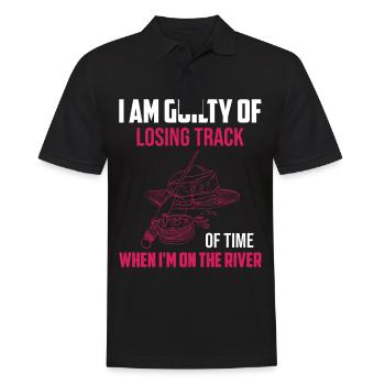 Funny Women's Fly Fishing: Lost in the - Men's Polo Shirt - black - Front - Kai (181cm)
