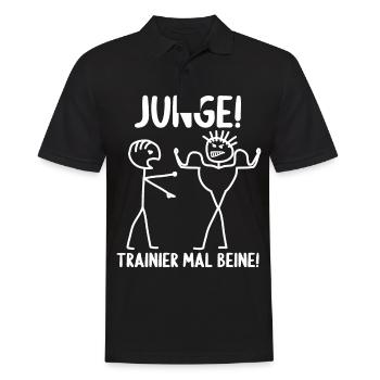 Fitness Bodybuilder Gym Alter hast du trainiert - Männer Poloshirt - Schwarz - Vorne - Kai (181cm)