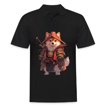 Asia Corki Japanese Samurai Samurai - Men's Polo Shirt - black - Front - Kai (181cm)