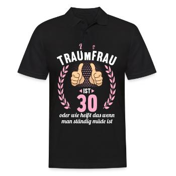 Diese Traumfrau ist 30 Jahre 30 Geburtstag - Männer Poloshirt - Schwarz - Vorne - Kai (181cm)