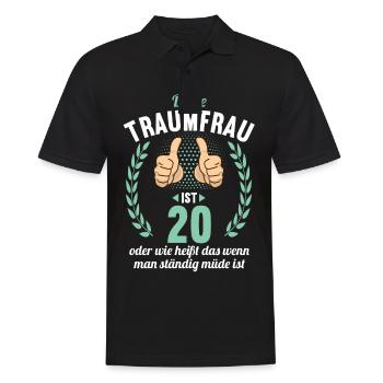 Diese Traumfrau ist 20 Jahre 20 Geburtstag - Männer Poloshirt - Schwarz - Vorne - Kai (181cm)