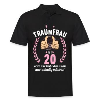Diese Traumfrau ist 20 Jahre 20 Geburtstag - Männer Poloshirt - Schwarz - Vorne - Kai (181cm)