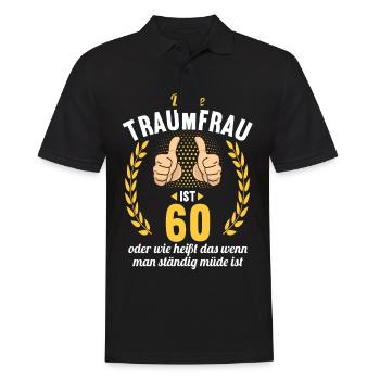 Diese Traumfrau ist 60 Jahre 60 Geburtstag - Männer Poloshirt - Schwarz - Vorne - Kai (181cm)