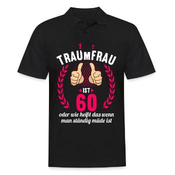 Diese Traumfrau ist 60 Jahre 60 Geburtstag - Männer Poloshirt - Schwarz - Vorne - Kai (181cm)
