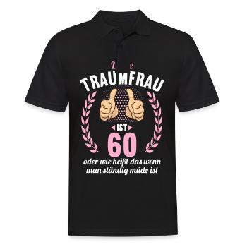 Diese Traumfrau ist 60 Jahre 60 Geburtstag - Männer Poloshirt - Schwarz - Vorne - Kai (181cm)