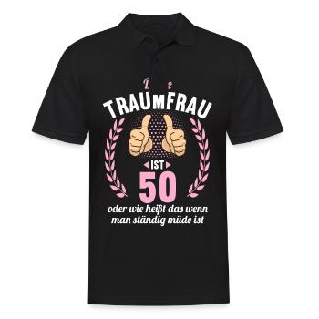 Diese Traumfrau ist 50 Jahre 50 Geburtstag - Männer Poloshirt - Schwarz - Vorne - Kai (181cm)