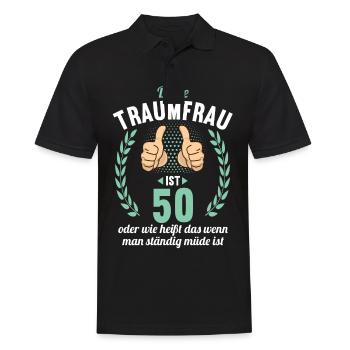 Diese Traumfrau ist 50 Jahre 50 Geburtstag - Männer Poloshirt - Schwarz - Vorne - Kai (181cm)