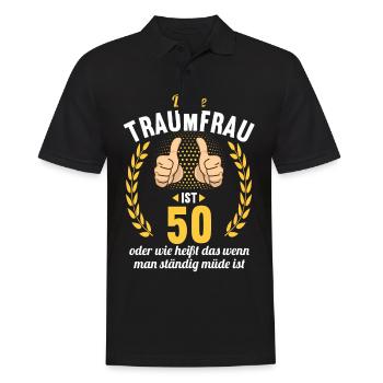 Diese Traumfrau ist 50 Jahre 50 Geburtstag - Männer Poloshirt - Schwarz - Vorne - Kai (181cm)