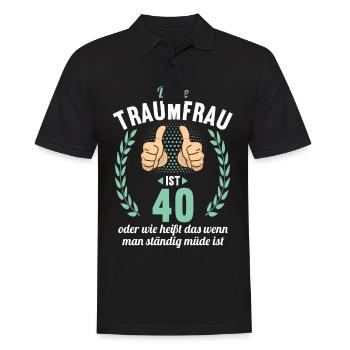 Diese Traumfrau ist 40 Jahre 40 Geburtstag - Männer Poloshirt - Schwarz - Vorne - Kai (181cm)