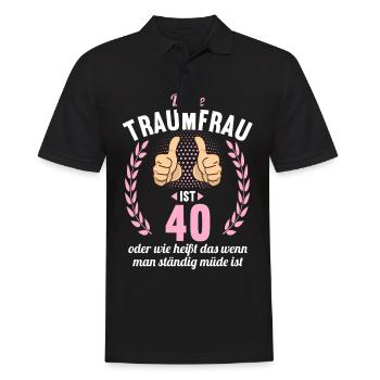 Diese Traumfrau ist 40 Jahre 40 Geburtstag - Männer Poloshirt - Schwarz - Vorne - Kai (181cm)