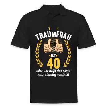 Diese Traumfrau ist 40 Jahre 40 Geburtstag - Männer Poloshirt - Schwarz - Vorne - Kai (181cm)