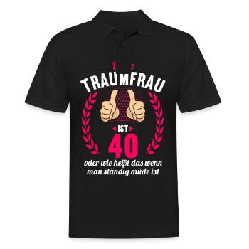 Diese Traumfrau ist 40 Jahre 40 Geburtstag - Männer Poloshirt - Schwarz - Vorne - Kai (181cm)