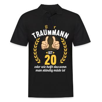 Dieser Traummann ist 20 Jahre 20 Geburtstag - Männer Poloshirt - Schwarz - Vorne - Kai (181cm)