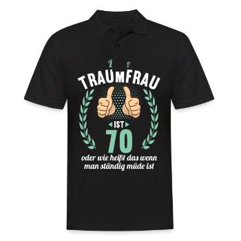 Diese Traumfrau ist 70 Jahre 70 Geburtstag - Männer Poloshirt - Schwarz - Vorne - Kai (181cm)