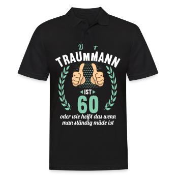 Dieser Traummann ist 60 Jahre 60 Geburtstag - Männer Poloshirt - Schwarz - Vorne - Kai (181cm)