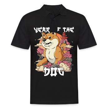 Year of the Dog Lunar New Year Chinese - Men's Polo Shirt - black - Front - Kai (181cm)