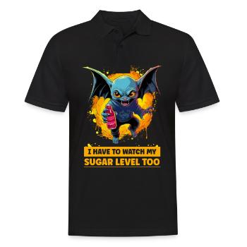 Chauve-souris diabétique pour Halloween Je dois - Polo Homme - noir - Devant - Kai (181cm)