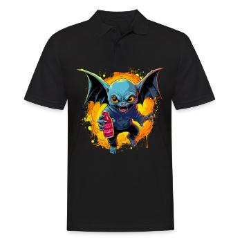 La chauve-souris diabétique d'Halloween fête - Polo Homme - noir - Devant - Kai (181cm)