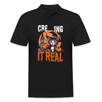 Football Halloween Creeping It Real - Men's Polo Shirt - black - Front - Kai (181cm)