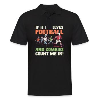 Football Halloween Involves Football Zombie Count - Men's Polo Shirt - black - Front - Kai (181cm)
