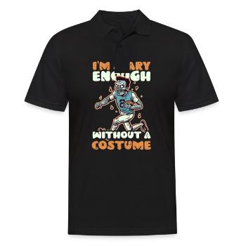 Football Halloween assez effrayant sans costume - Polo Homme - noir - Devant - Kai (181cm)