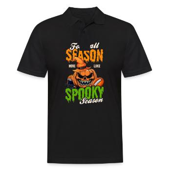 Football Halloween plus comme une saison effrayante - Polo Homme - noir - Devant - Kai (181cm)