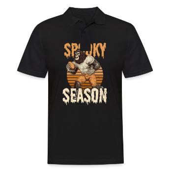 Football Halloween Spooky Season Hairy Monster - Men's Polo Shirt - black - Front - Kai (181cm)