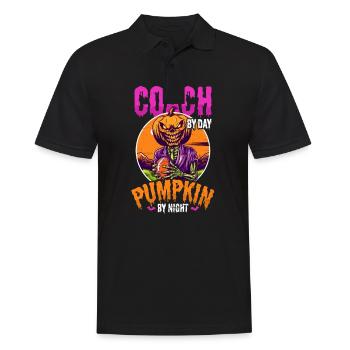 Halloween Coach Coach Day Pumpkin Night Football - Polo Homme - noir - Devant - Kai (181cm)