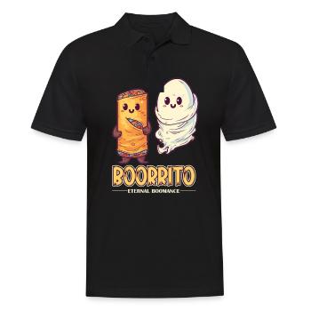 Boorrito - Burrito Ghost Halloween : L'éternel - Polo Homme - noir - Devant - Kai (181cm)