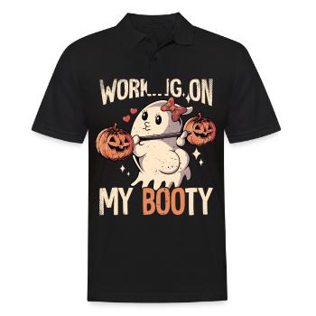 Working On My Booty Halloween - Männer Poloshirt - Schwarz - Vorne - Kai (181cm)