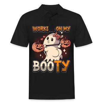 Working On My Booty Halloween - Männer Poloshirt - Schwarz - Vorne - Kai (181cm)