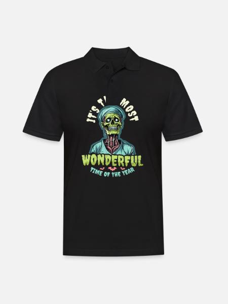 Halloween Nurse Most Wonderful Time - Men's Polo Shirt - black