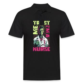 Infirmière d’Halloween Croyez-moi, je suis infirmière - Polo Homme - noir - Devant - Kai (181cm)