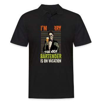 Halloween Barkeeper Désolé gentil Barman On - Polo Homme - noir - Devant - Kai (181cm)