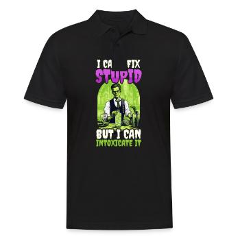 Halloween-Barkeeper, den ich berauschen kann - Männer Poloshirt - Schwarz - Vorne - Kai (181cm)