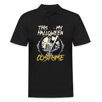 Baseball Halloween Ceci est mon squelette de costume - Polo Homme - noir - Devant - Kai (181cm)