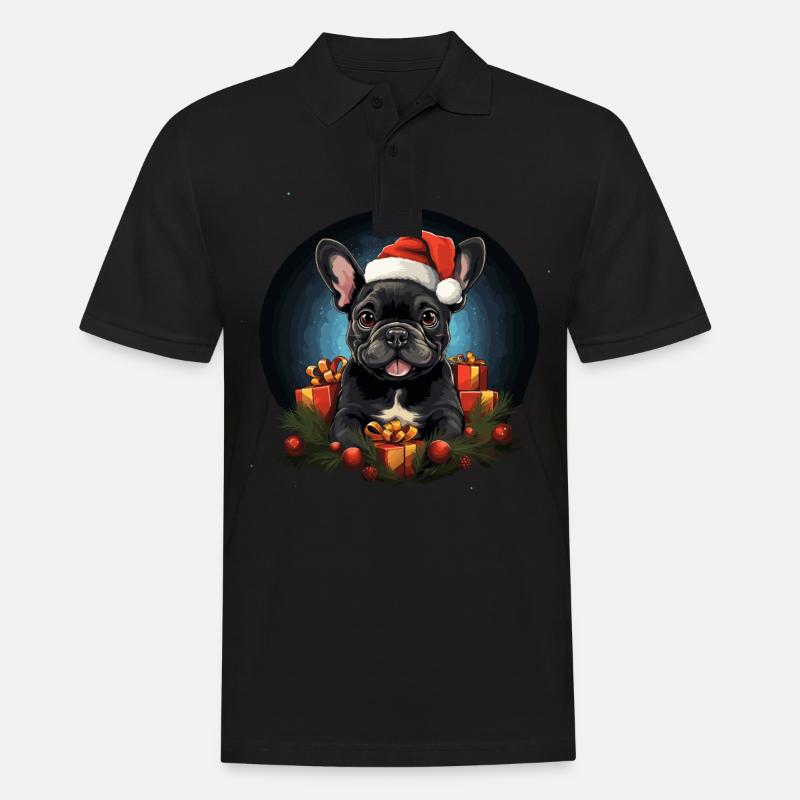 Bouledogue français de Noël - Polo Homme - noir