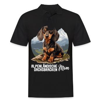Alpenländische Dachsbracke - Männer Poloshirt - Schwarz - Vorne - Kai (181cm)