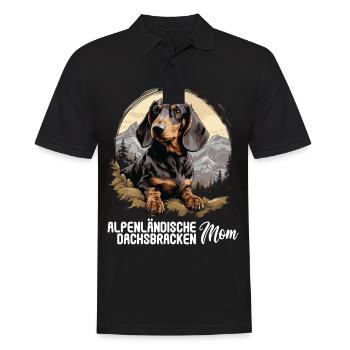 Alpenländische Dachsbracke - Männer Poloshirt - Schwarz - Vorne - Kai (181cm)