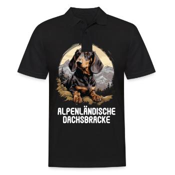 Alpenländische Dachsbracke - Männer Poloshirt - Schwarz - Vorne - Kai (181cm)