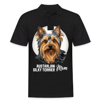 Australian Silky Terrier - Men's Polo Shirt - black - Front - Kai (181cm)