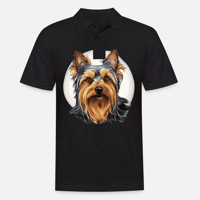 Australian Silky Terrier - Männer Poloshirt - Schwarz