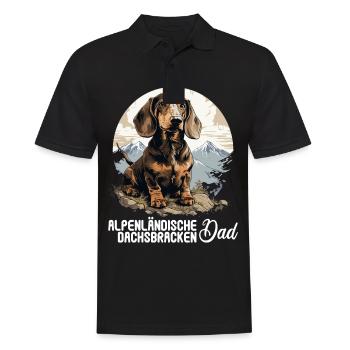 Alpenländische Dachsbracke - Männer Poloshirt - Schwarz - Vorne - Kai (181cm)