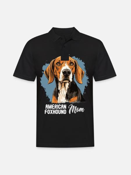 Dog American Foxhound - Men's Polo Shirt - black