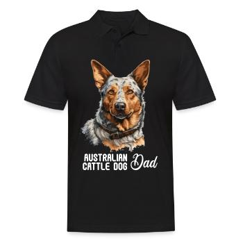 Hund Australian Cattle Dog - Männer Poloshirt - Schwarz - Vorne - Kai (181cm)