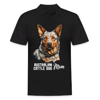 Hund Australian Cattle Dog - Männer Poloshirt - Schwarz - Vorne - Kai (181cm)