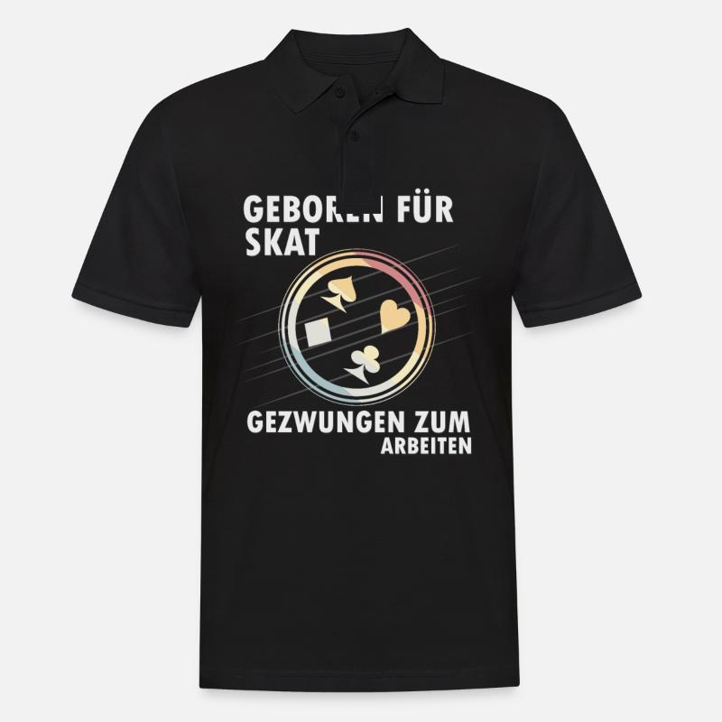 Skat - Männer Poloshirt - Schwarz