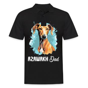 Chien Azawakh - Polo Homme - noir - Devant - Kai (181cm)