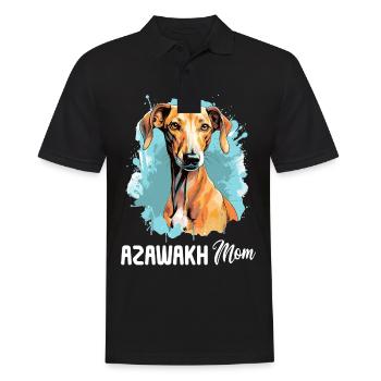 Chien Azawakh - Polo Homme - noir - Devant - Kai (181cm)