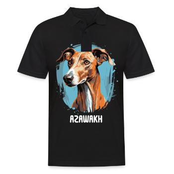 Chien Azawakh - Polo Homme - noir - Devant - Kai (181cm)